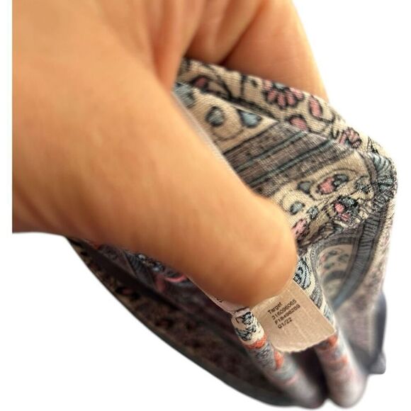 Knox Rose Sky Blue Boho Bohemian Midi Dress Size XXL Tiered Bishop Sleeve - Picture 10 of 13